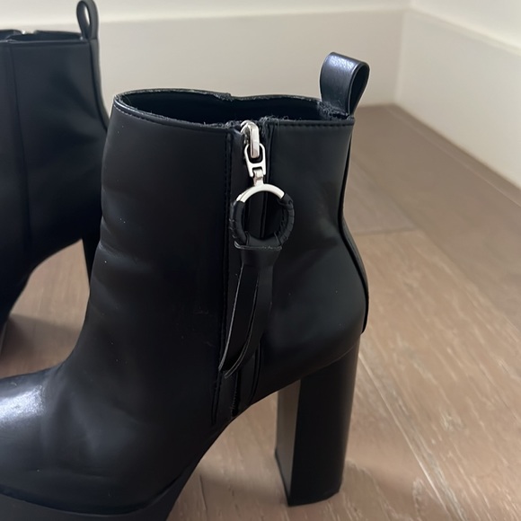Zara Platform Ankle Boots Sz 36 - Picture 4 of 9